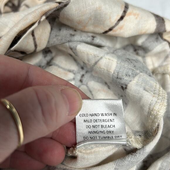 Talulah Linen Blend Safari Romper Women’s Size Medium Boho Festival Cottagecore - Picture 10 of 10